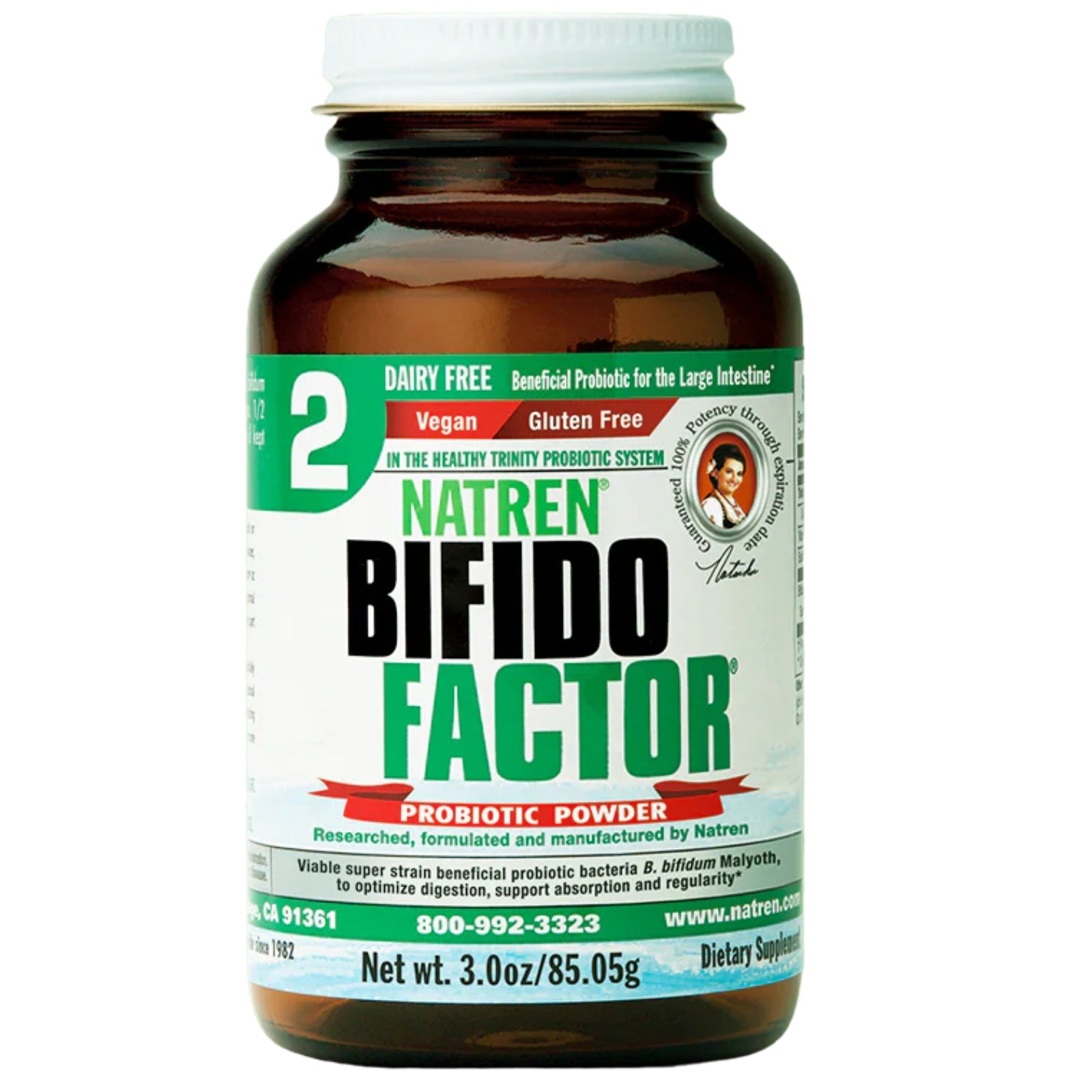 Natren, Bifido Factor, Dairy Free Powder, 3.0oz (85.05g) UPC 052557753007 | HiLife Vitamins